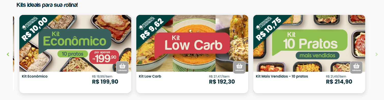 Kits marmita congelada